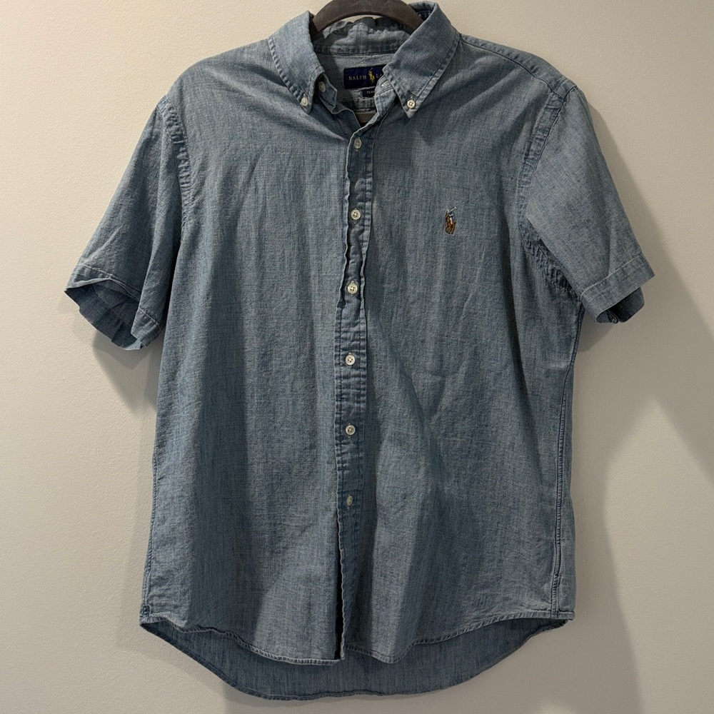 Ralph Lauren Denim Blue Button-Up Shirt